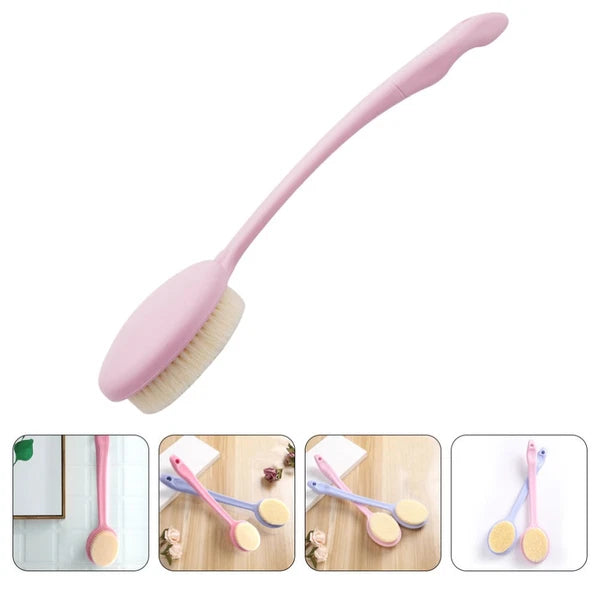 Body Exfoliator Shower Brush Long Handle Scrub Man Back Scrubber for