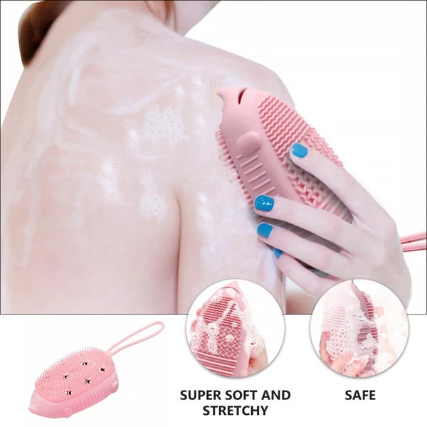 Portable Silicone Bathing Brushes Double-sided Skin Massager Brush Shower