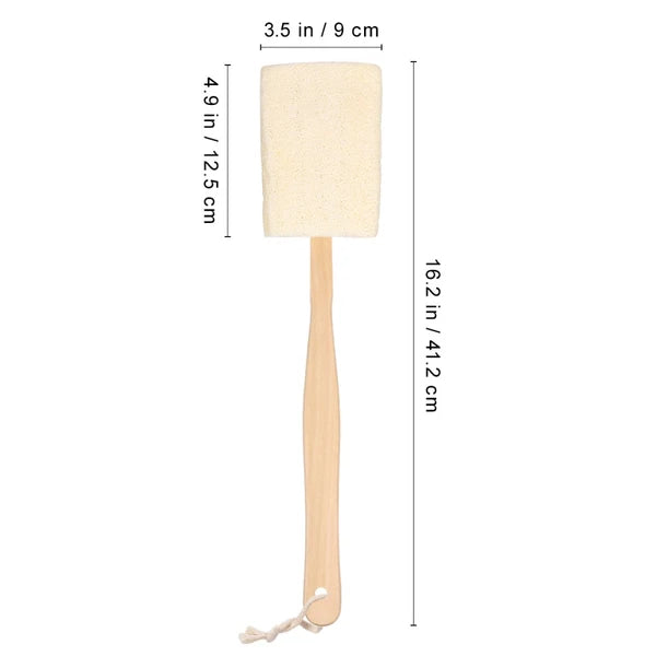 Loofah Bath Brush Wood Handle Miss Work Shower Scrubber for Body