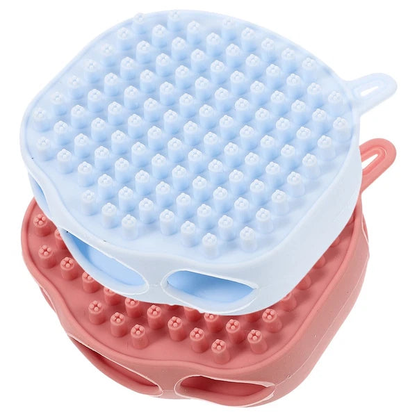 2 Pcs Shampoo Bath Brush Child Exfoliating Body Silicone Shower for