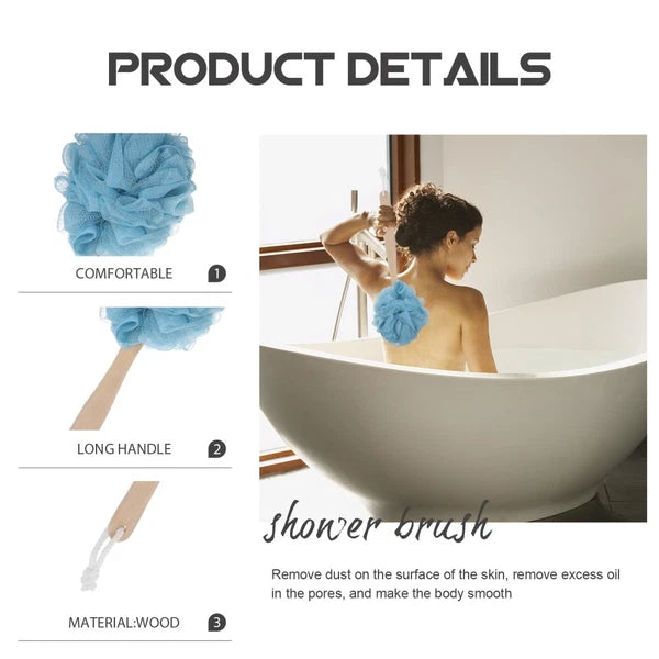 2 Pcs Bath Body Brushes Shower for Cleaning Bathtub with Long Handle