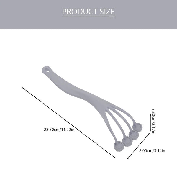 4 Pack Exfoliating Bath Brush Scrubbing with Handle Body Scrubber for Shower