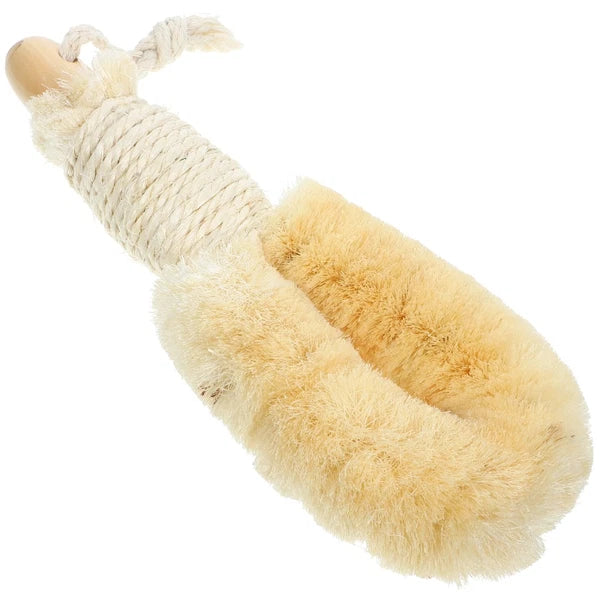 Sisal Shower Brush Body Scrubber Exfoliator Back Scrubbing Handle