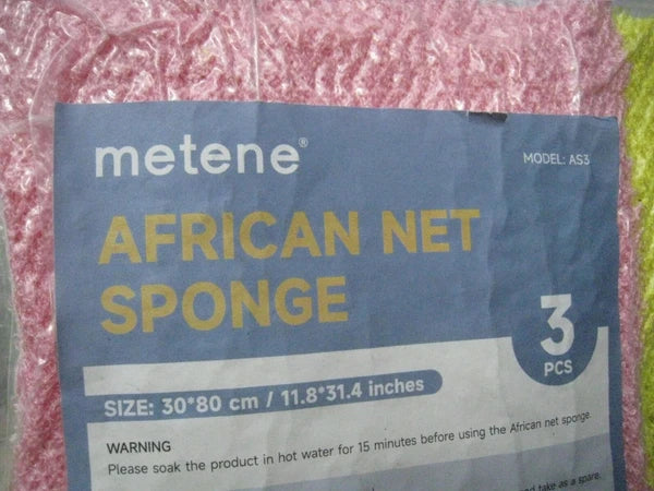Metene African Net Sponge 5 NEW packs of 3 (11x31 in.) vacuum sealed GREAT GIFTS
