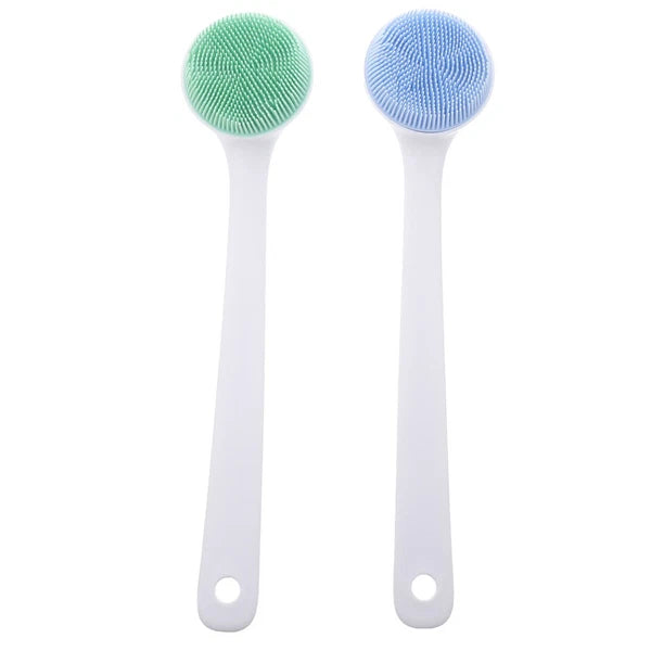 2Pcs Long Handle Bath Scrub Shower Body Brushes Massage Cleaning Scrubbers