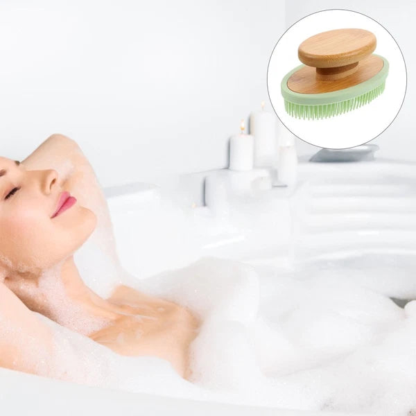 Bath Brush Silicone Body Scrubber Exfoliating Back for Shower Skin