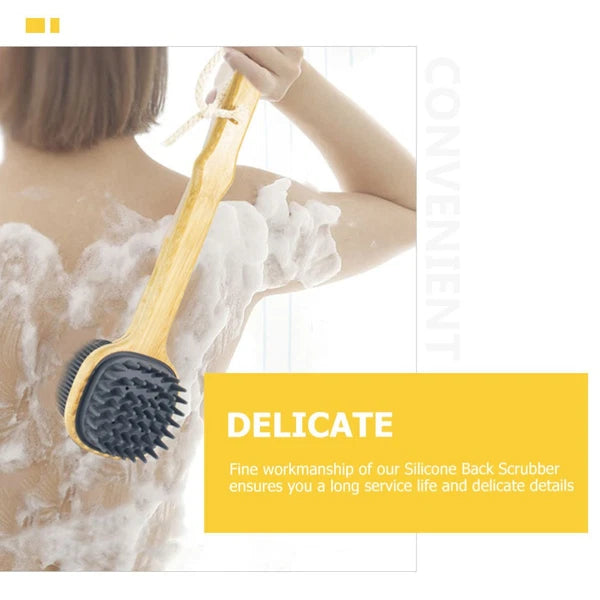 Bath Brush Silicone Body Shower Exfoliating Back Scrubber Miss for