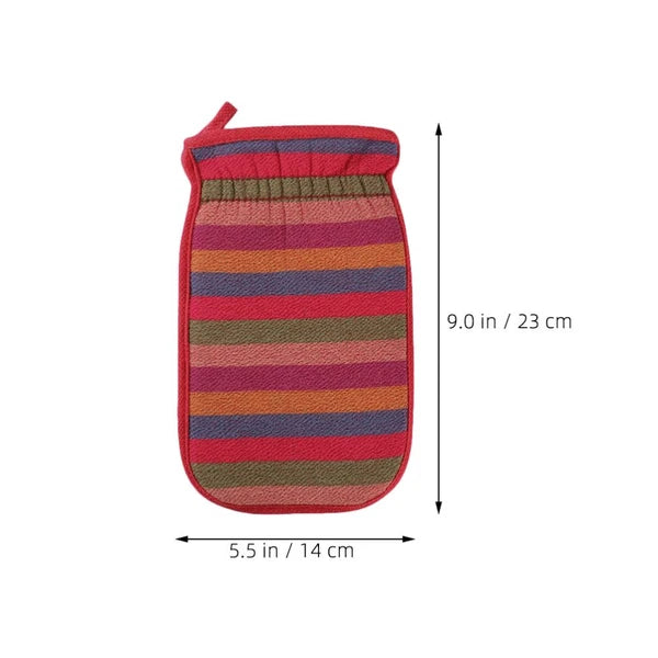 3 Pcs Bath Towel Gloves Body Exfoliator Back Brush for Shower Men