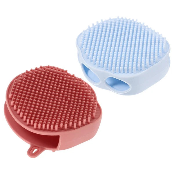 2 Pcs Shampoo Bath Brush Child Exfoliating Body Silicone Shower for