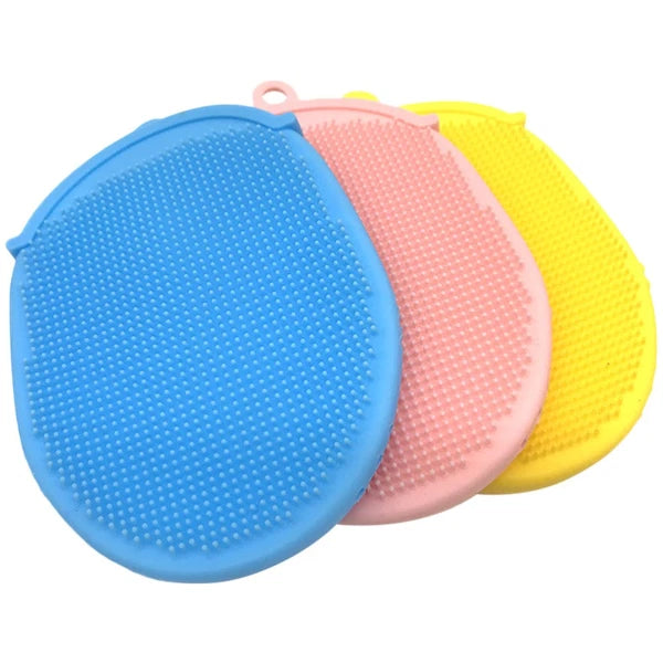 3 Pcs Bath Brush Skin Exfoliator Scrubber Silicone Body Scrubbers Back Shower