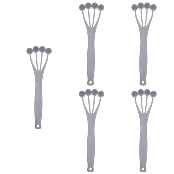 5 Count Exfoliating Bath Brush Shower Back Scrubber for Men Body