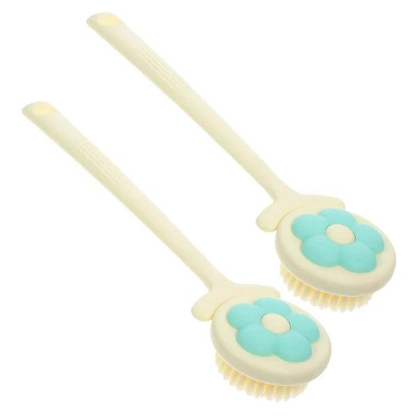 2 Pcs Flower Bath Brush Man Back Exfoliator for Shower Lotion Applicator Men
