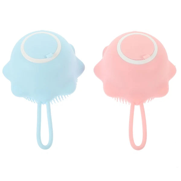 2 Pcs Bath Brush Child Baby Multi-functional Exfoliating Silicone Scrubber