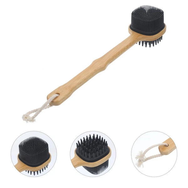 Bath Brush Exfoliating Back Scrubber Elderly Miss Long Handled Shower for Body