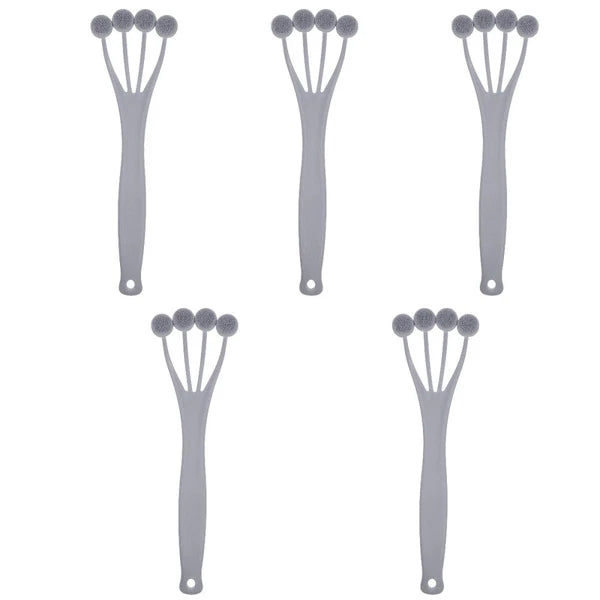 5 Count Exfoliating Bath Brush Shower Back Scrubber for Men Body