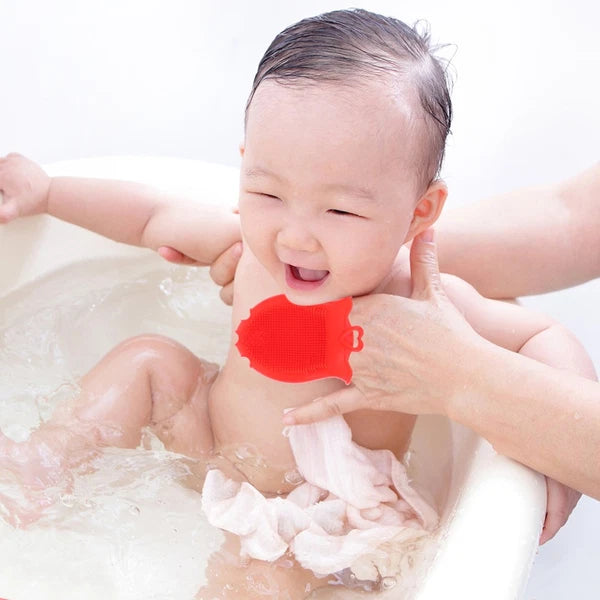 Silicone Shampoo Brush Toddler Soft Back Scrubber for Shower Scalp