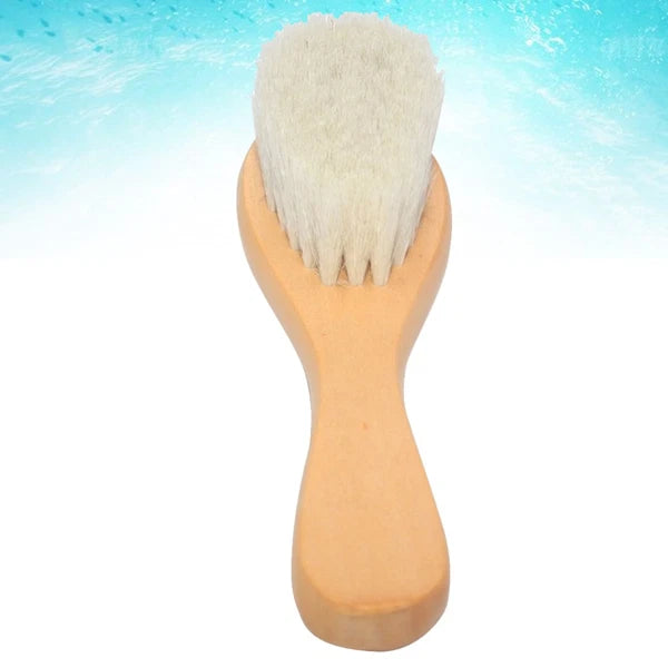 1pc Bath Brush Wooden Handle Bath Scrubber Massage Brush for Baby Kids