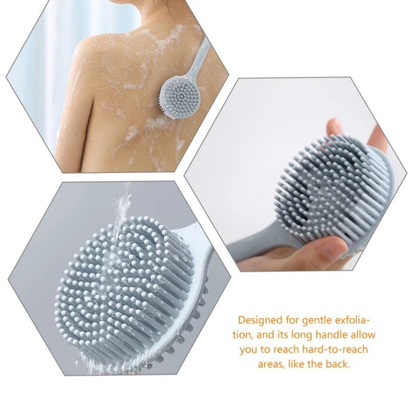 Bath Brush Silicone Body Scrubber Shower Man Back for Exfoliating