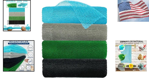 High Quality African Net Washcloth - Durable Nylon Material - Machine Washable