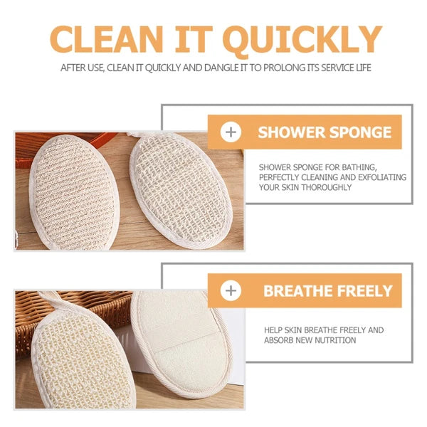 6 Pcs Bath Scrubber Baby Body Scrubbing Brush Shower Sponge Exfoliating