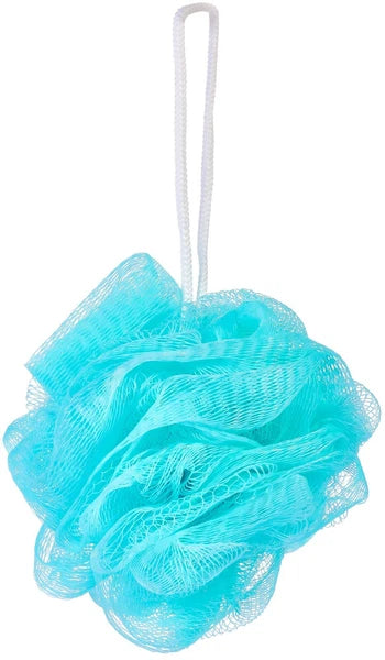 Bundle of 5 Exfoliating Sponges - Bath & Shower Puff Body Brush Scrub Mesh Ball