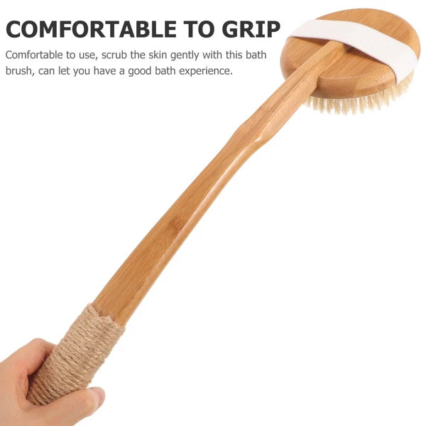 Removable Bath Brush Women's Elderly Body Scrubber Shower Cleaner