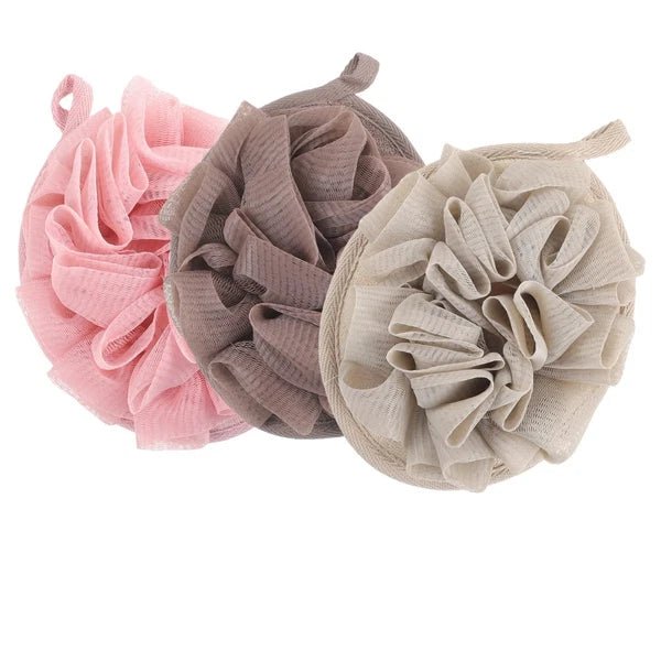 3 Pcs Bath Sponge Brush Travel Exfoliating Loofah Shower Scrubber