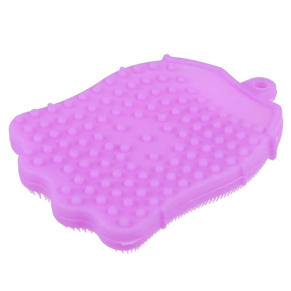 Silicone Hair Shampoo Child Shower Brush with Dispenser Kids Bath