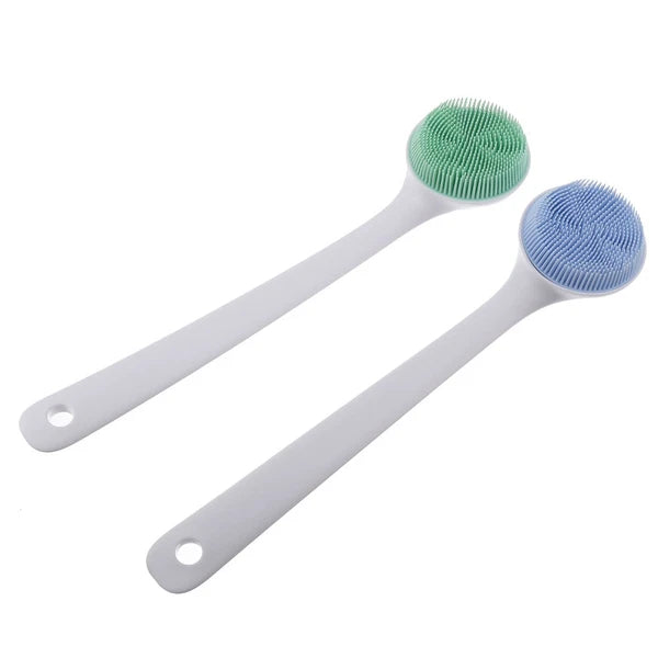 2Pcs Long Handle Bath Scrub Shower Body Brushes Massage Cleaning Scrubbers