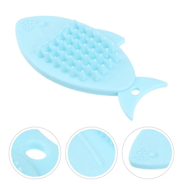 Fish-shaped Bath Brush Child Baby Cleansing Shower Scrubber for Body Practical
