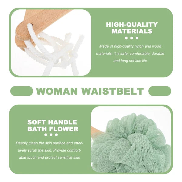 3 Pcs Bath Ball Towel Shower Brush Cleaning Scrubber Bathing Supply