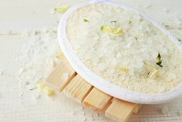 Loofah Exfoliating Bath Set & Natural Body Brush for Better Circulation 5 Pcs