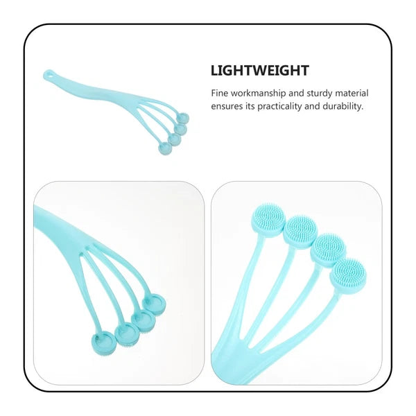 5 Pieces Exfoliating Bath Brush Man Miss Body Scrub Shower Long Handle Back