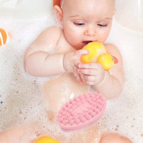 4 Pieces Silicone Bath Brush Child Man Brushes for Shower Baby Washing