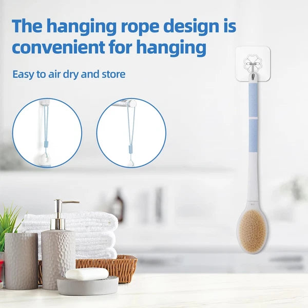 Back Brush Long Handle Shower Bath Scrubber Body For Non-slip Handled Cleang