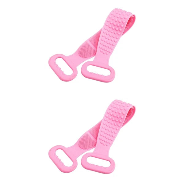 2 Count Bath Brush Body Exfoliating Tool Back Scrubbing Scrubber Silicone