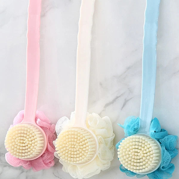 2 Pcs Back Rub Bath Brush Elderly Exfoliator for Shower Scrubber