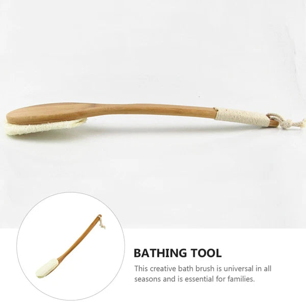 1pc Long Handle Bath Brush Loofah Shower Brush Bathing Supplies (Assorted Color)