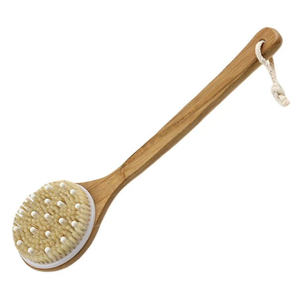 1Pc Exfoliating Back Scrubber Bath Brush with Handle for Smooth Skin Care