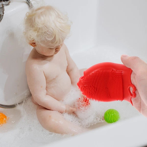 Silicone Shampoo Brush Toddler Soft Back Scrubber for Shower Scalp