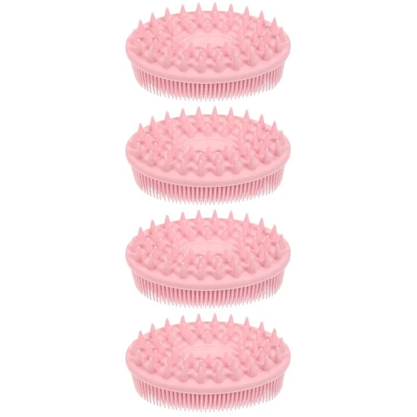 Set of 4 Silicone Bath Brush Child Shampoo Shower Scrubber
