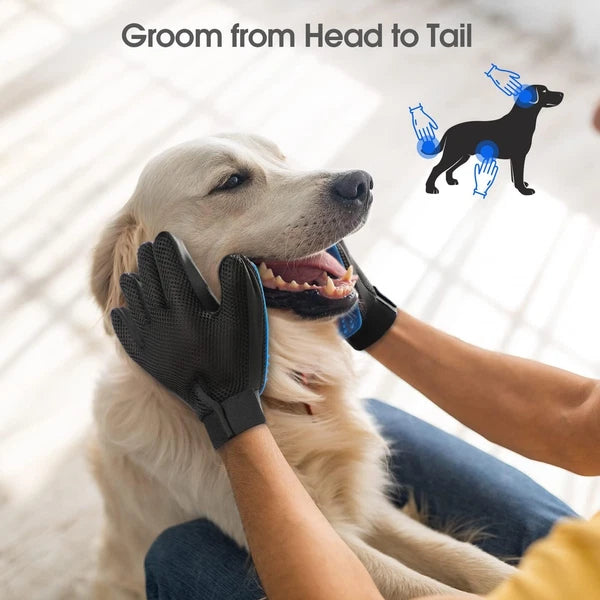 Upgrade Efficient Pet Hair Remover Gloves - Gentle Shedding Brushes for Dogs,...