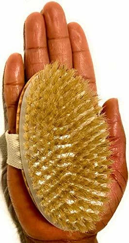 Natural Bath massage Body Brush Set | with detachable long wooden handle