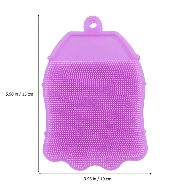 Silicone Hair Shampoo Child Shower Brush with Dispenser Kids Bath