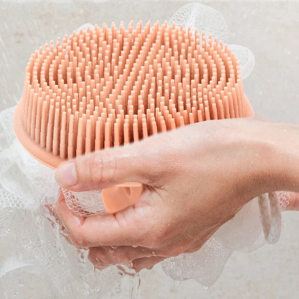 Bath Brush Travel Baby Exfoliating for Body Shower Scrubber Silicone