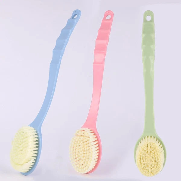3 Pcs Bath Brushes Long Handle Shower Brushes Back Cleaning Scrubbers Set