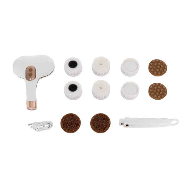 Electric Bath Brush Rotation Electric Spin Double Head Scrubber Body Bath Brush