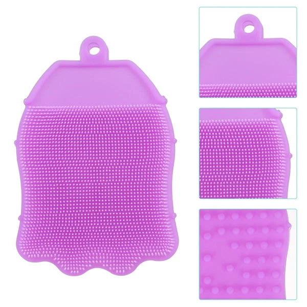 Silicone Hair Shampoo Child Shower Brush with Dispenser Kids Bath