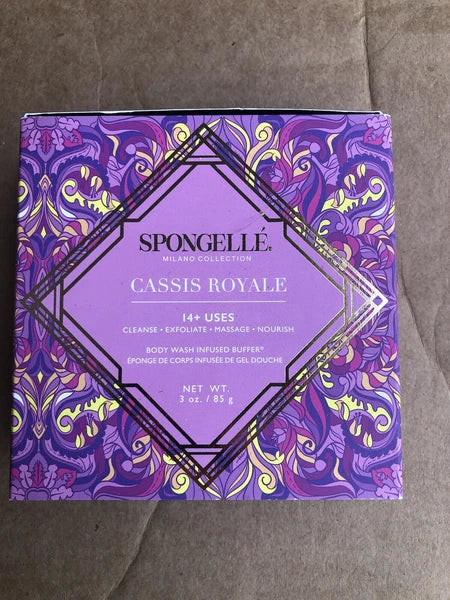 Spongellé Cassis Royale is a body wash-infused buffer Milano Northern Italy.