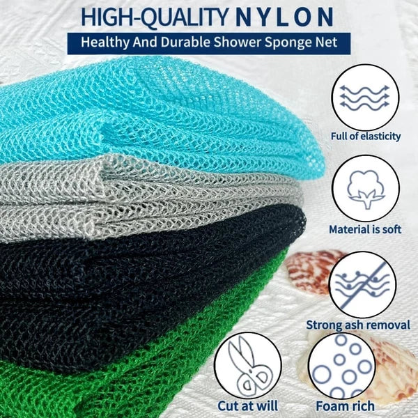 High Quality African Net Washcloth - Durable Nylon Material - Machine Washable